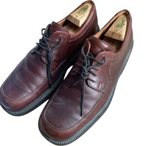 Ecco Men's Brown Leather Lace Up‎ Oxford Shoes and Cedar Shoe Tree- Size 12